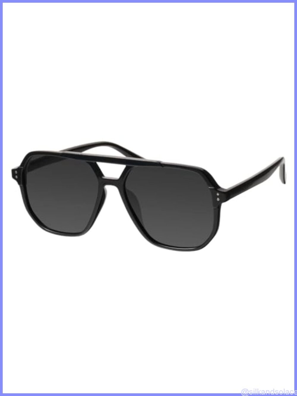 Oversized Aviator Sunglasses with Polarized UV Protection Lenses